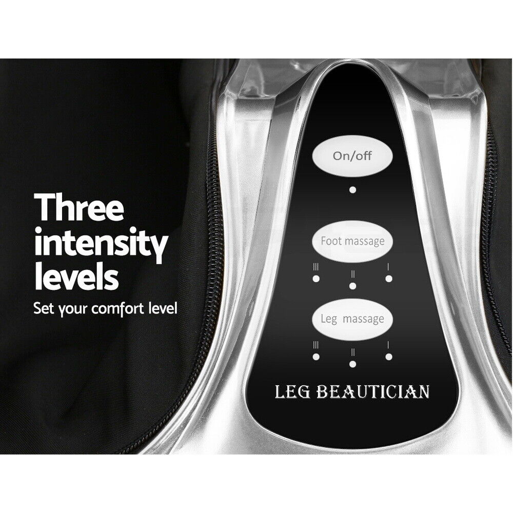 Electric foot, calf, & leg massager machine designed for muscle recovery and tension relief at home.
