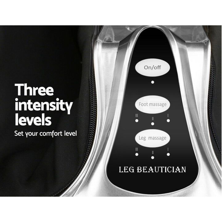 Electric foot, calf, & leg massager machine designed for muscle recovery and tension relief at home.