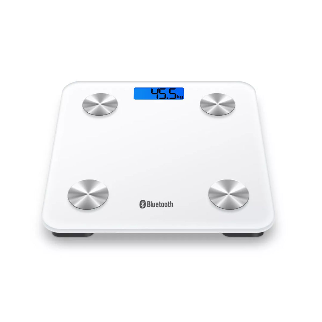 Digital full body smart scale, user-friendly for all, aids in health tracking and body composition monitoring.