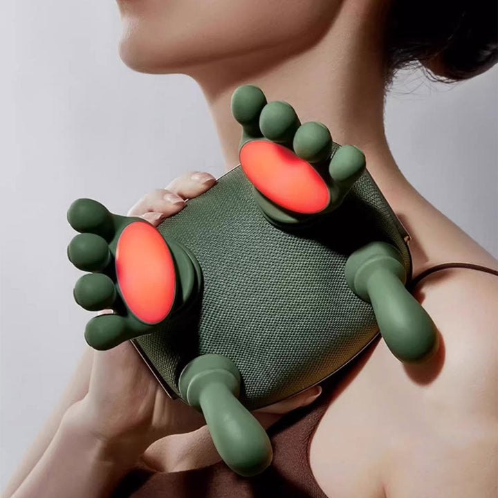Versatile unisex deep tissue neck & shoulder massager with heat for relaxation & pain relief.