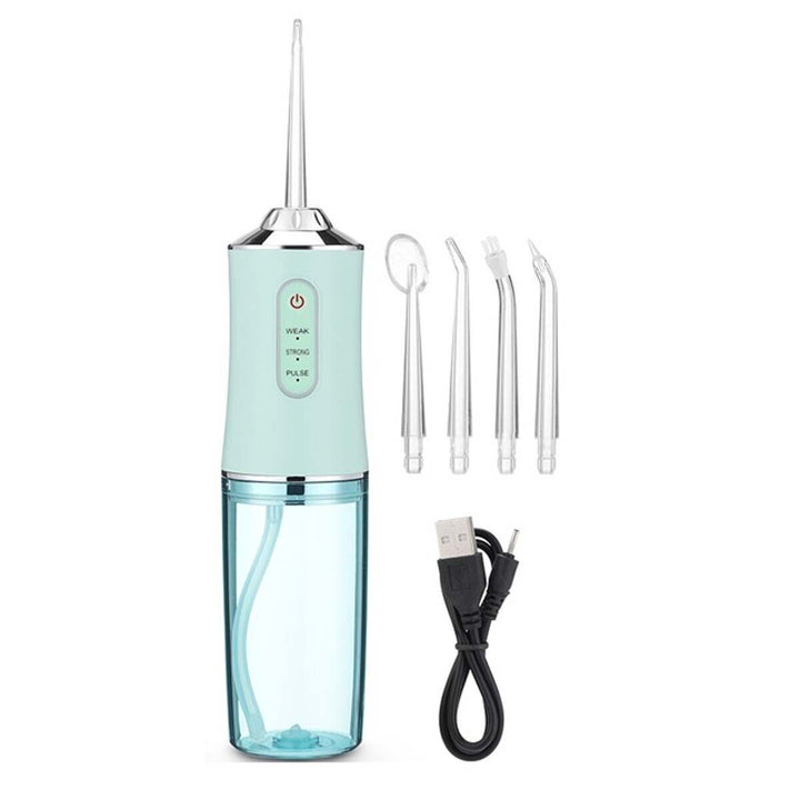 Electric oral irrigator, a powerful water flosser for daily dental hygiene.