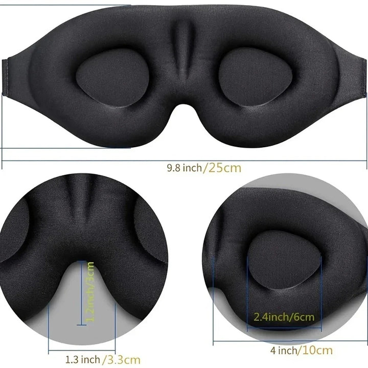 Soft, breathable unisex sleep mask and earplugs kit, ensuring maximum comfort for deep, uninterrupted sleep.