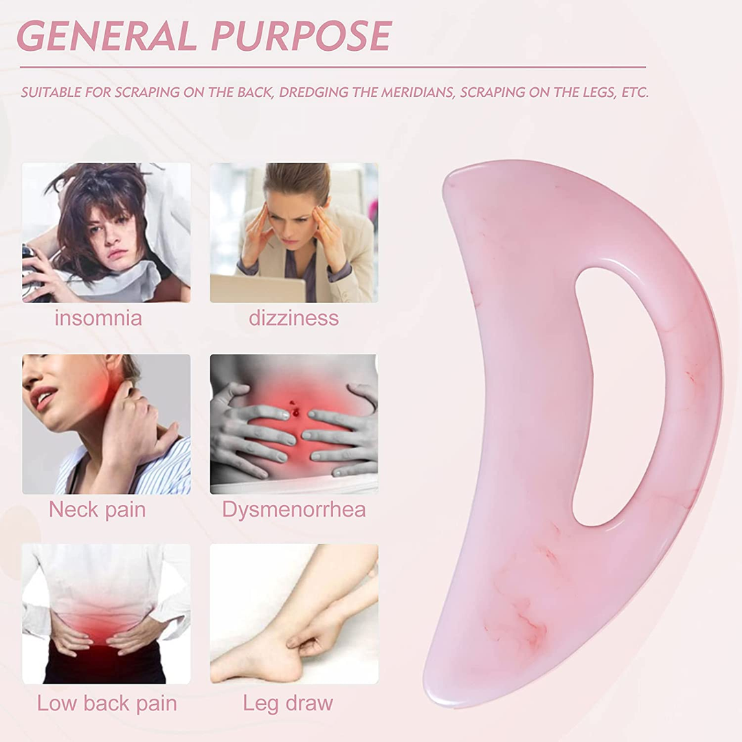 Revitalizing Gua Sha massager for self-care. Use on body to relieve tension, relax muscles & improve skin health.
