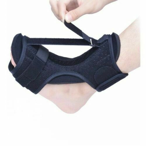 Night splint for plantar fasciitis pain relief. Adjustable foot brace for arch & heel support.