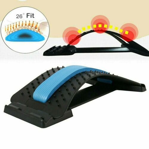 Unisex adjustable back pain relief stretcher, promoting spine health, posture & muscle relaxation.