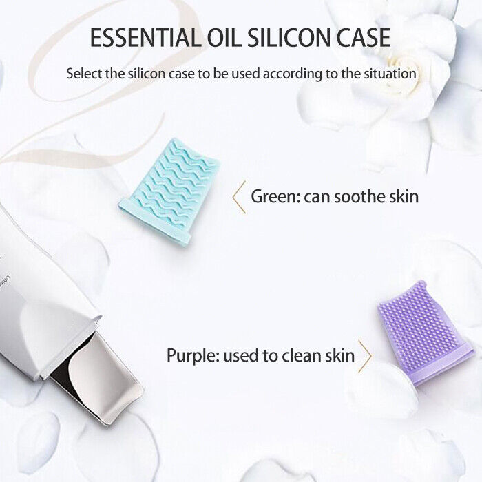 Sleek, ergonomic unisex ultrasonic skin scrubber. Effectively removes impurities & dead skin for smoother, clear skin.