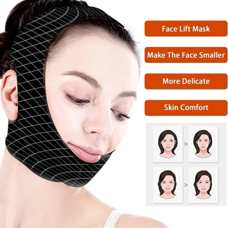 Achieve a sharper V-line with this unisex neck & chin slimming compression wrap. Promotes skin tightening & facial contour.