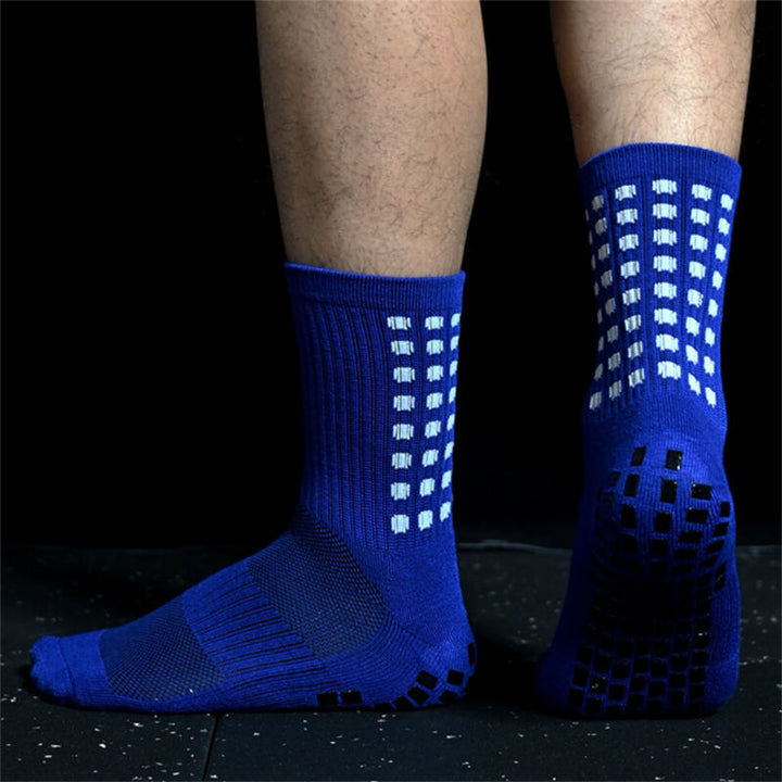 High-performance unisex grip socks. Mid-calf design with anti-slip traction for intense workouts.