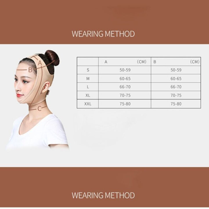 Unisex anti-aging neck & chin compression wrap for facial slimming & contouring. Comfortable beauty accessory.