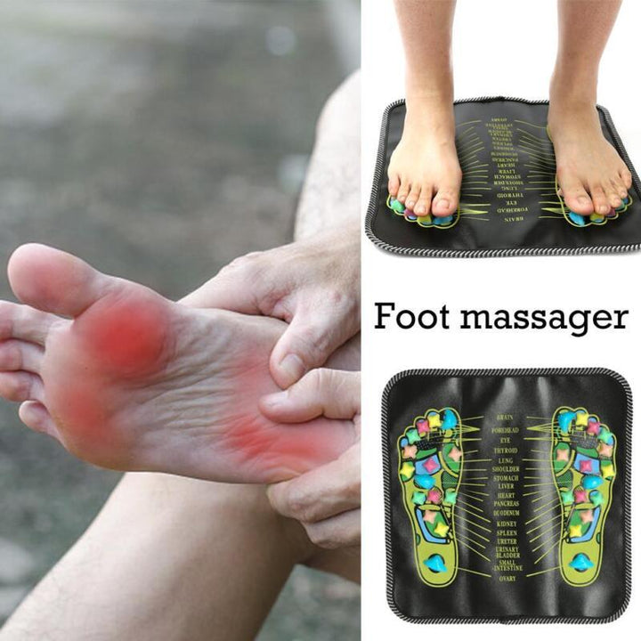 Wholesale reflexology foot mat, stone design. Portable, therapeutic for foot pain, stress, and circulation.