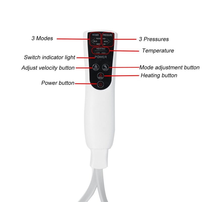 Innovative air compression leg wrap for comprehensive pain relief & muscle recuperation.