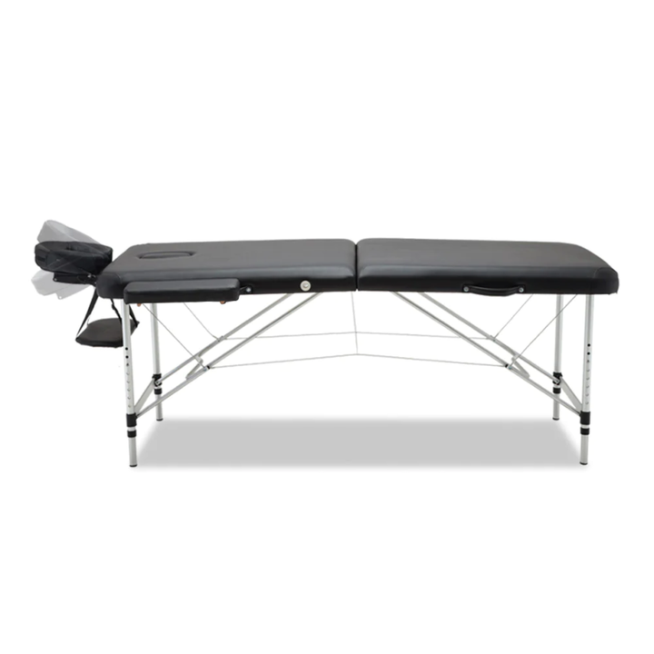 High-quality portable massage table, professional-grade with adjustable aluminum frame for comfort.