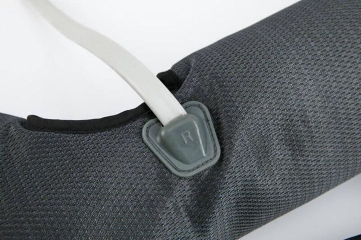 Close-up of full leg compression sleeve material for comfortable & effective therapy.