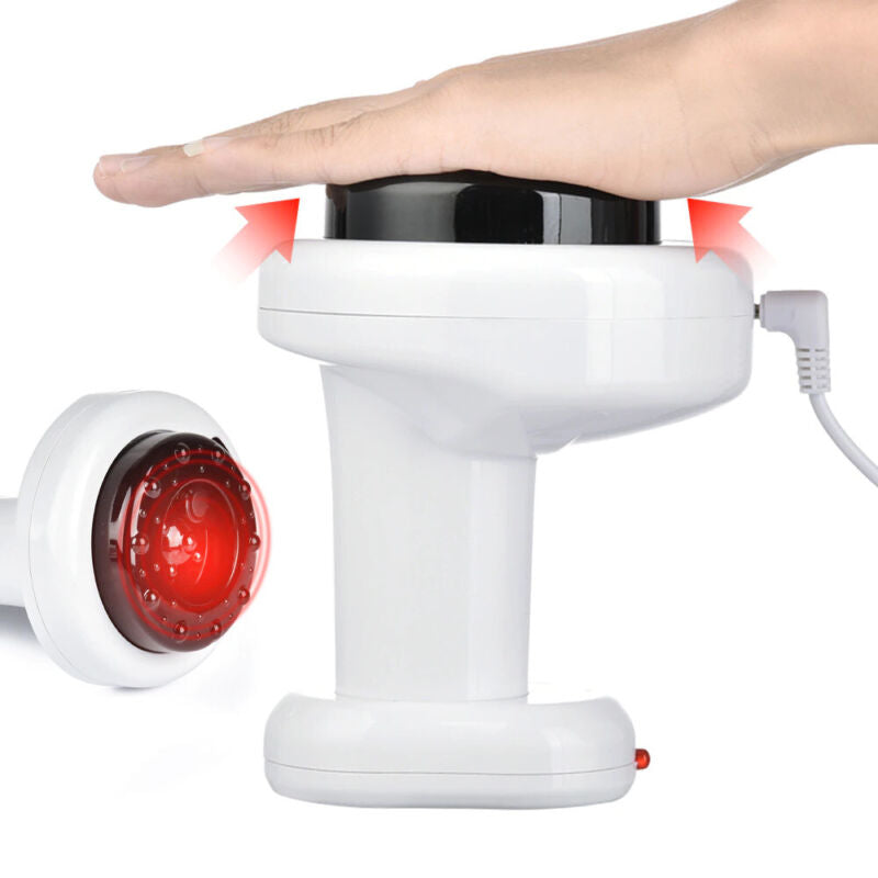 Compact electric anti-cellulite massager for convenient home spa skin smoothing, toning & lymphatic drainage.