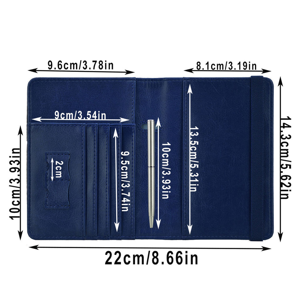 Stylish unisex passport wallet. RFID protection keeps your travel essentials safe and organized.