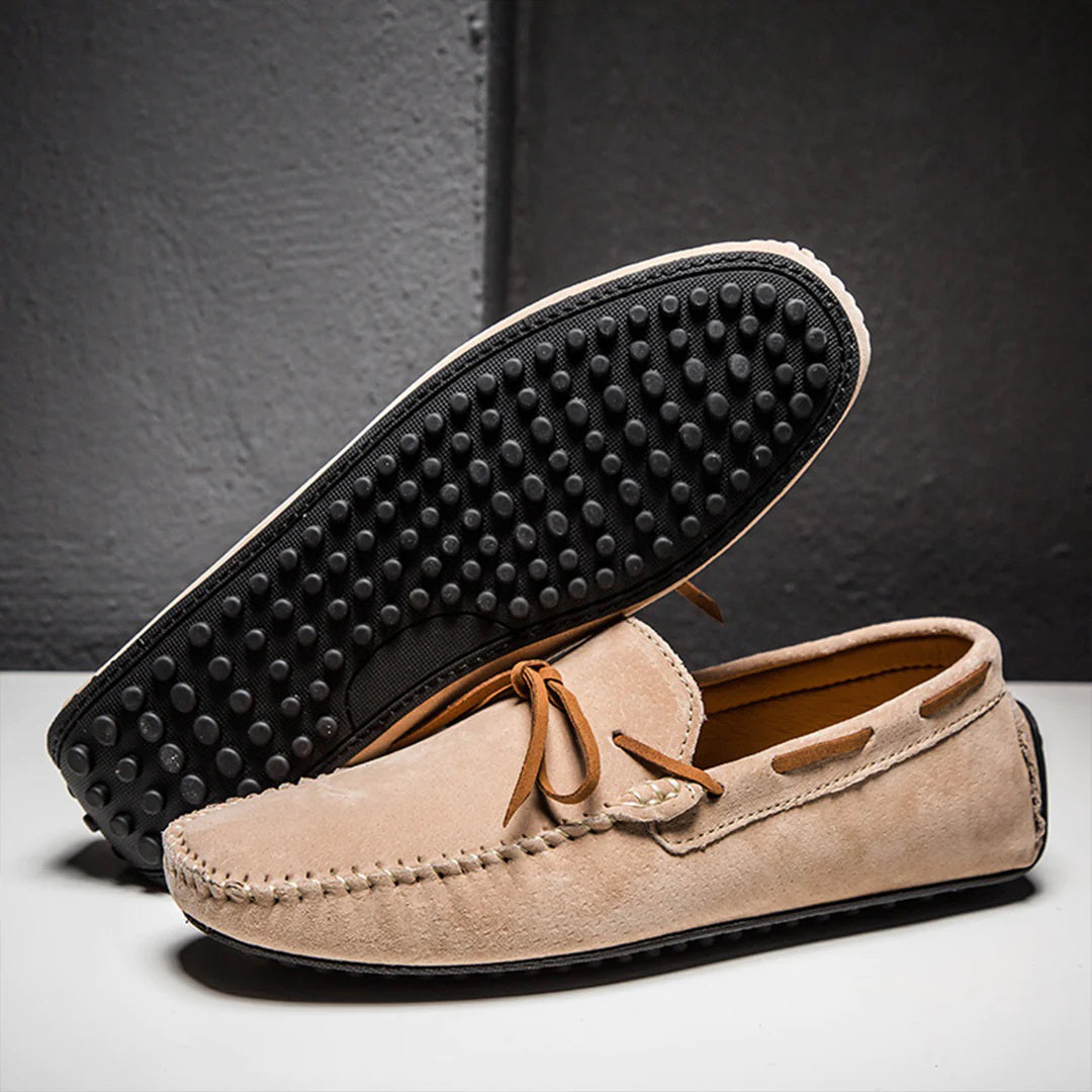 Cosy & versatile men's slip-on boat shoes, great for casual summer wear & driving.