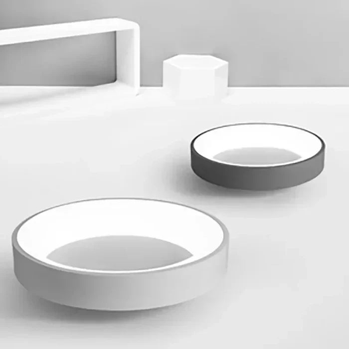 Contemporary round LED ceiling fixture, an elegant and energy-saving lighting solution for modern living spaces.