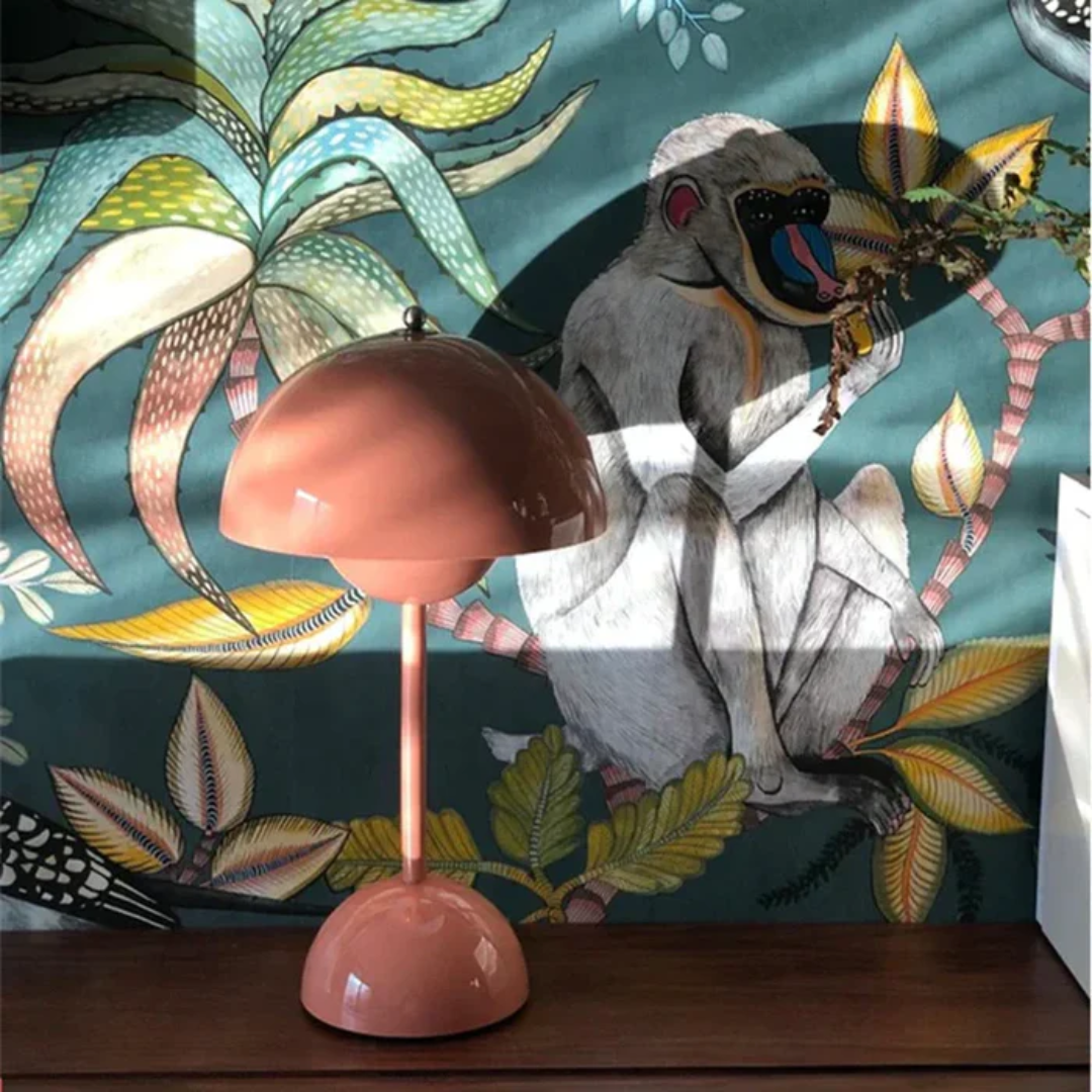 Modern wireless LED table lamp, perfect for contemporary home decor & lighting.
