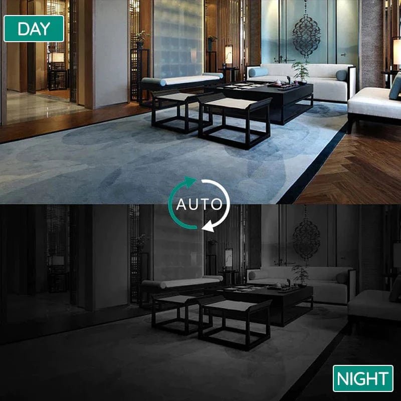 Indoor HD wireless security camera with night vision, remote viewing, and motion detection for home safety.