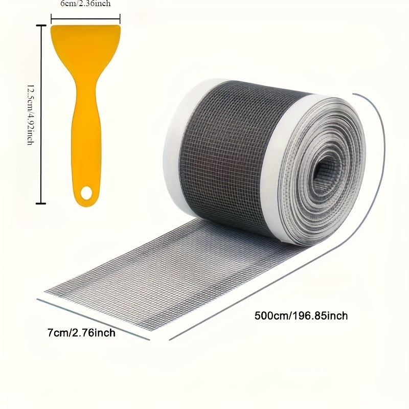 Self-adhesive drain protector mesh roll, universal hair catcher for clog prevention in kitchen & bathroom.