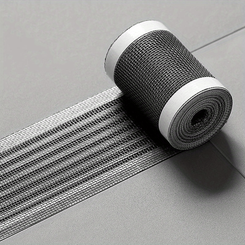 Two rolls of fine mesh self-adhesive drain protector, effectively catching hair and debris for clog prevention.