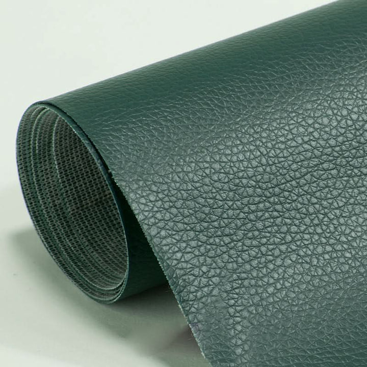 Large self-adhesive faux leather repair patch for sofas, car seats, and vinyl upholstery mending & restoration.