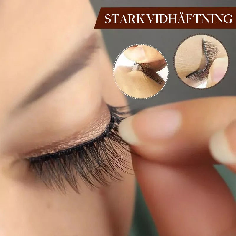 Women's instant self-adhesive reusable false eyelashes for quick, comfortable eye makeup.