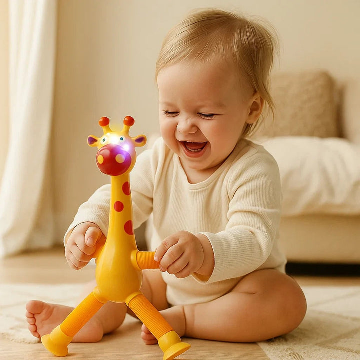 Fun giraffe sensory toy for toddlers, interactive play enhances fine motor skills, learning, and early development.
