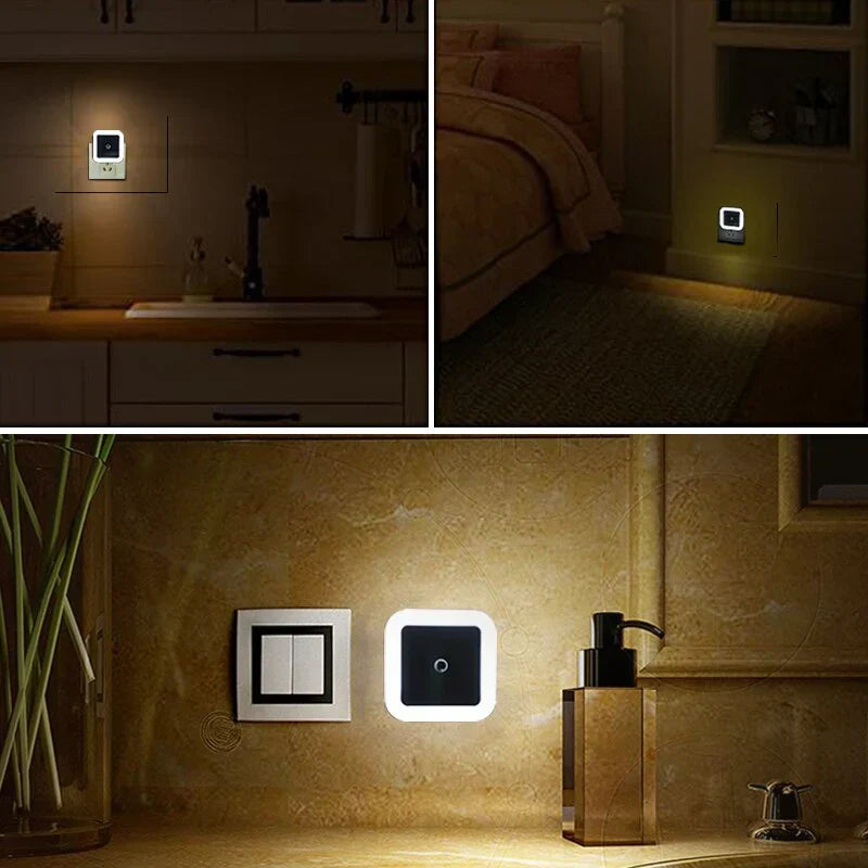 Safe children's LED night lights (2-pack) with motion sensor, perfect for nursery and home safety.