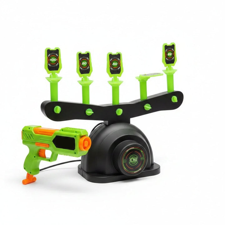Family fun arcade-style target practice shooting game for kids, improving precision and reaction time indoors.