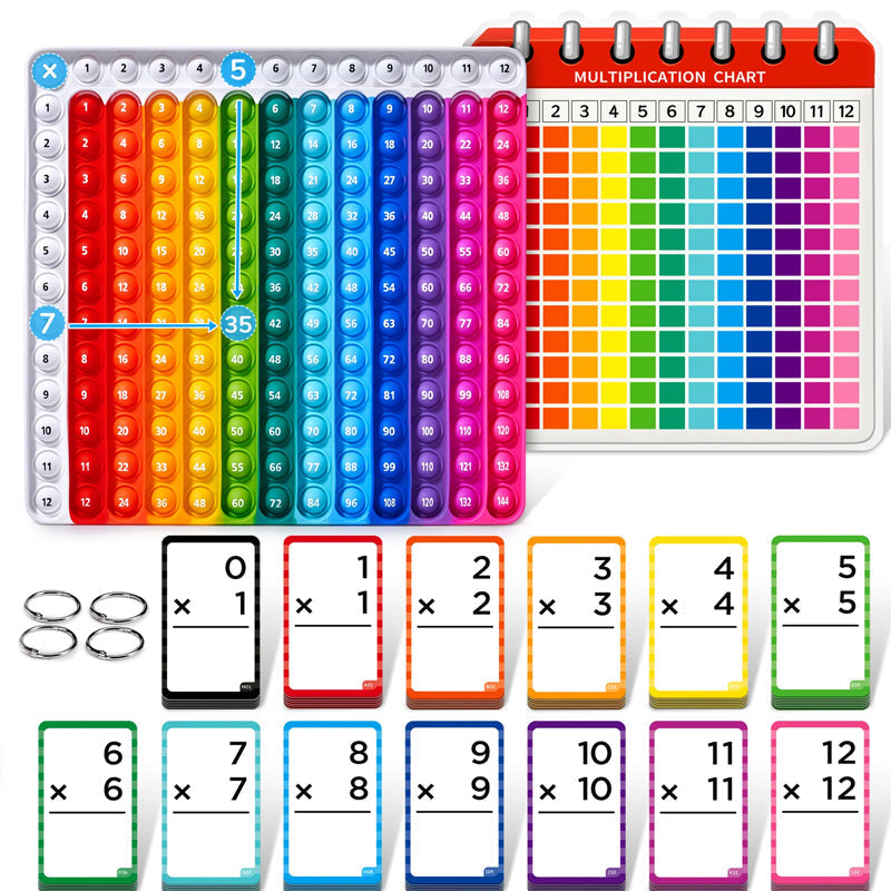 Interactive silicone math flashcards for kids; a fun, hands-on early learning STEM educational toy.