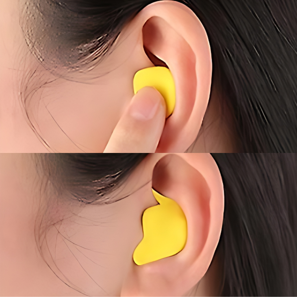 Unisex sound blocking earplugs for sleep. Achieve quiet, focus, and restful nights with reusable design.