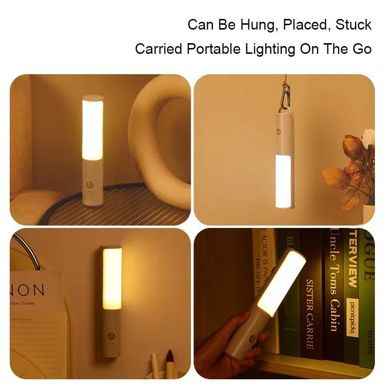 Automatic smart LED night light; rechargeable & motion-activated for convenience.