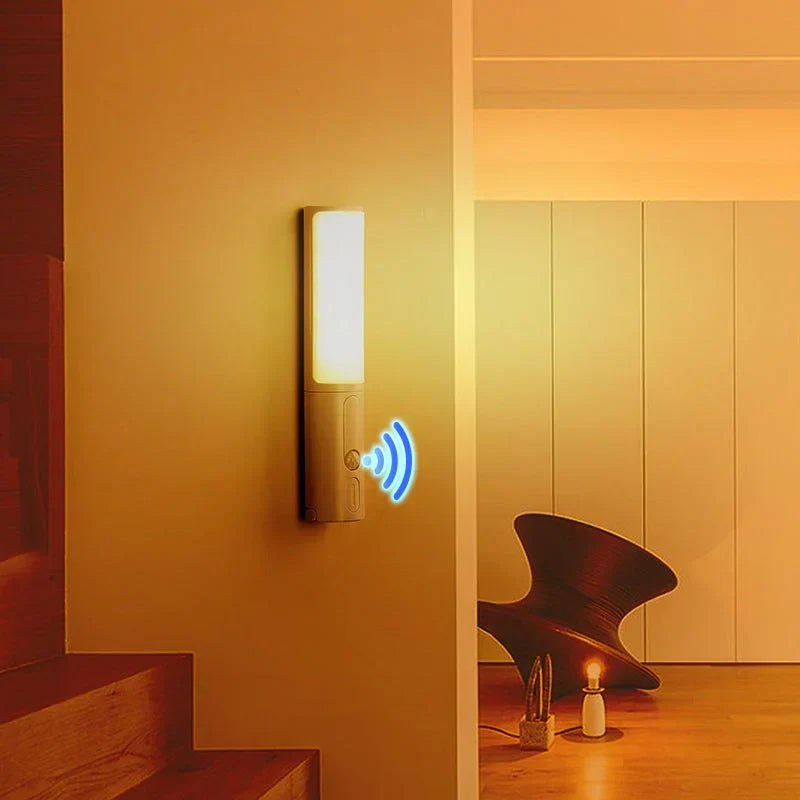 Energy-saving LED night light with intelligent motion sensor for home & bedroom.