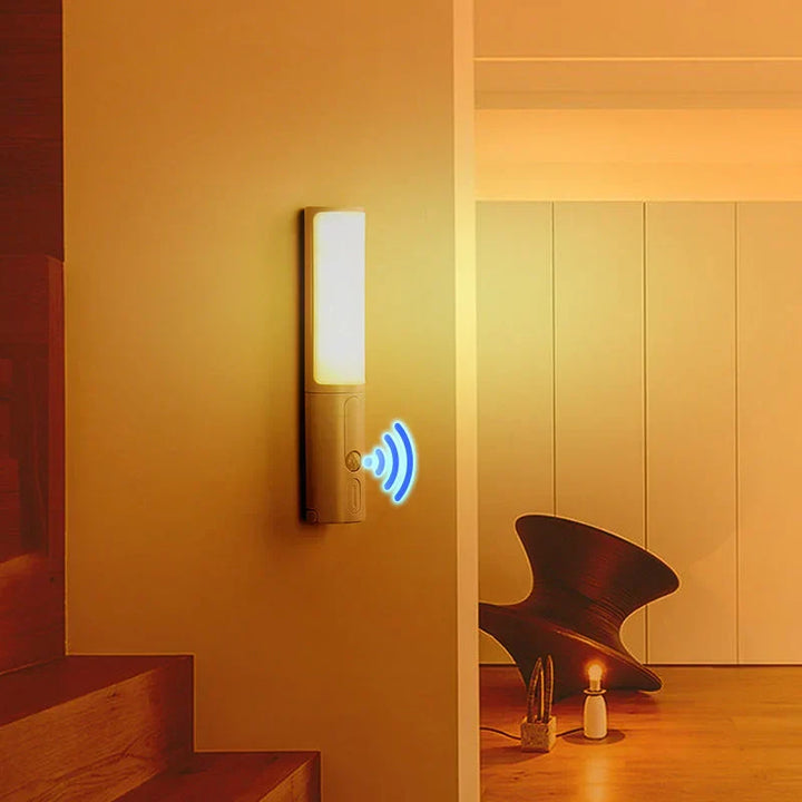 Energy-saving LED night light with intelligent motion sensor for home & bedroom.