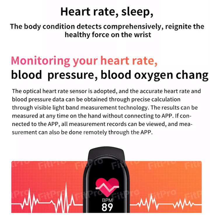 Stylish unisex smartwatch, a complete health monitor & fitness tracker. Tracks heart rate, blood pressure.