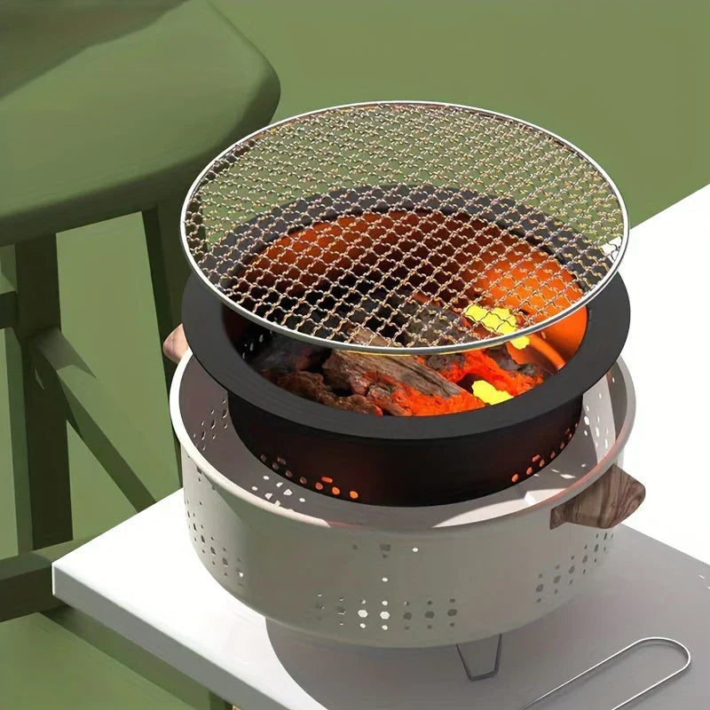Effortless outdoor cooking with a portable charcoal grill. Smoke-free design, ideal for balconies & camping.