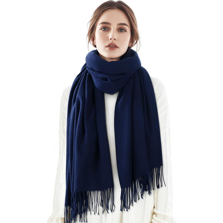 Luxurious soft cashmere women's winter scarf, an elegant and warm gift idea.