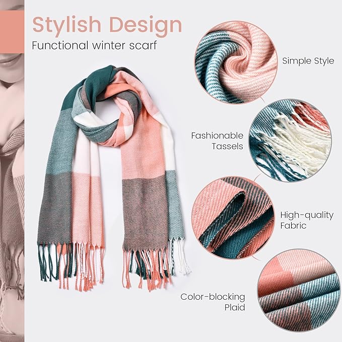 Premium soft cashmere women's winter scarf, a luxurious & warm accessory for ultimate comfort.