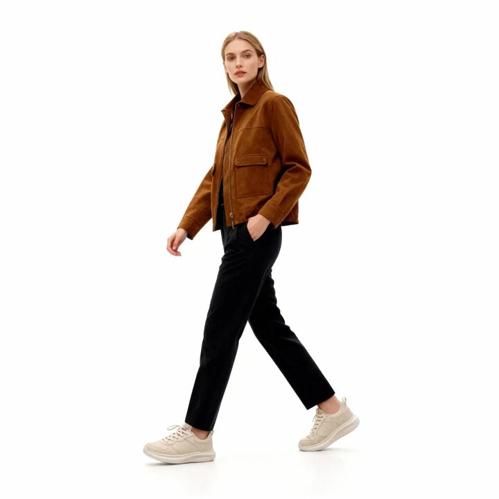 Comfortable women's walking sneakers, lightweight, arch support, and anti-skid for long-lasting foot relief.