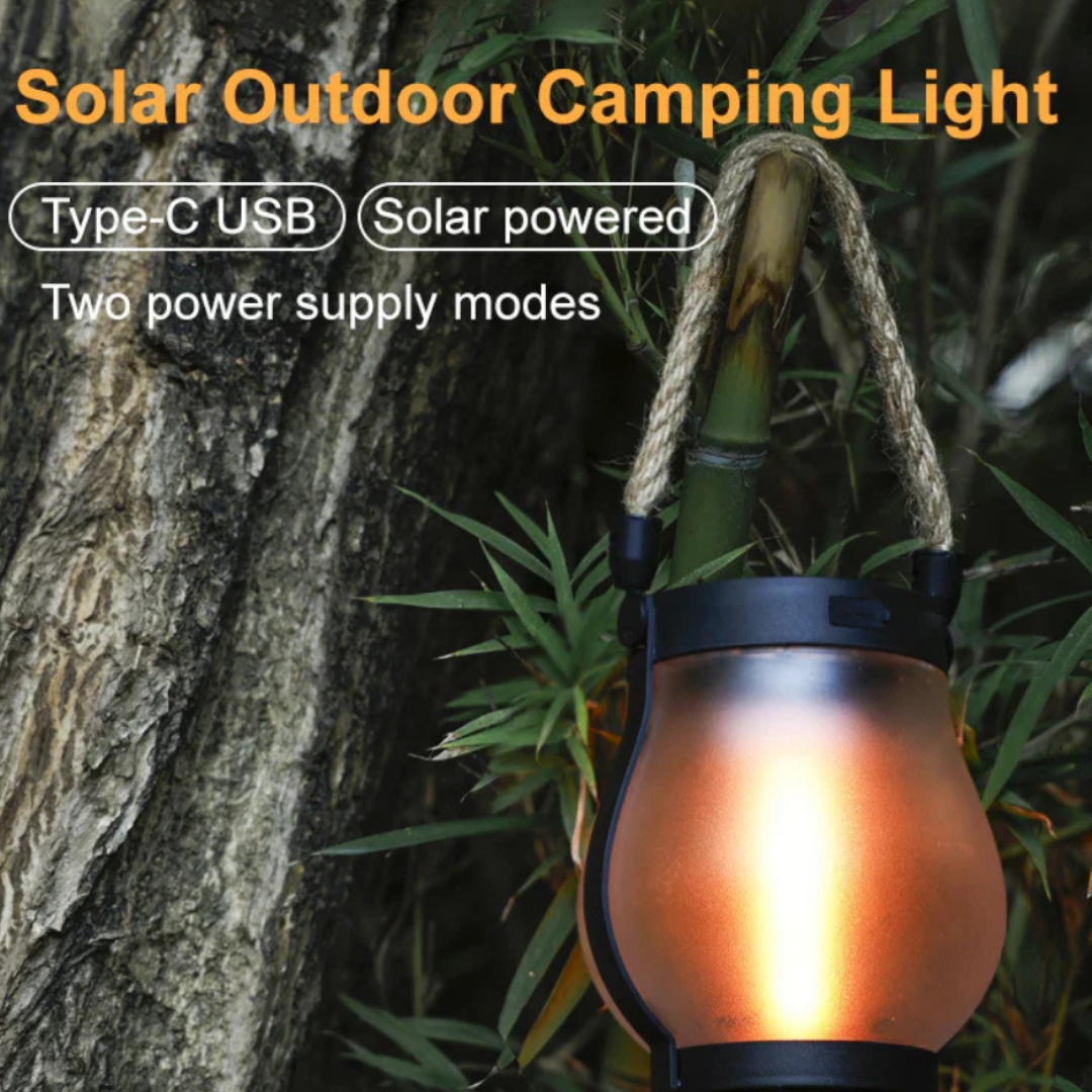 Elegant solar powered garden lantern. Versatile hanging & pathway light for outdoor landscape decor.