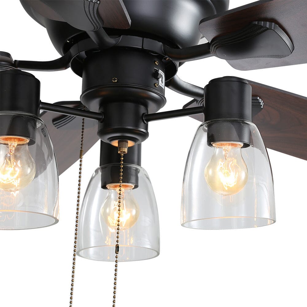 Sleek 52" indoor ceiling fan featuring an energy-efficient LED light & easy remote control for contemporary homes.