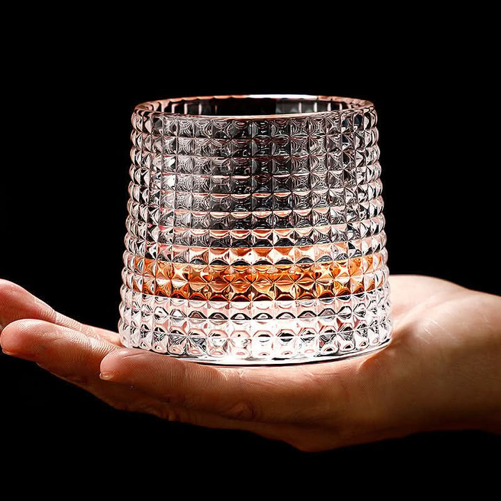Premium Japanese Edo spinning whiskey glasses, elegant barware for connoisseurs.
