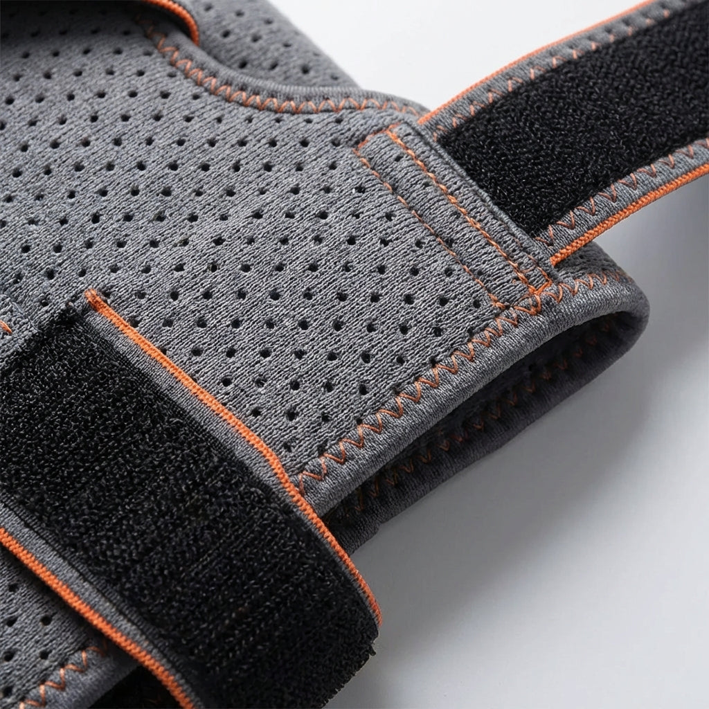 Adjustable unisex open patella knee brace for a customized fit, support & joint stability.