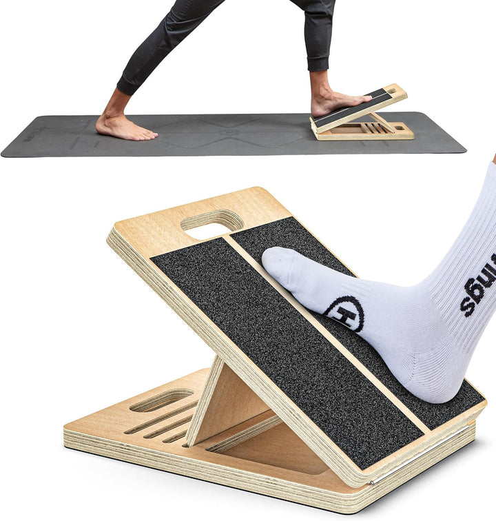 Durable adjustable stretching board, ideal rehabilitation aid for calf & ankle strengthening.