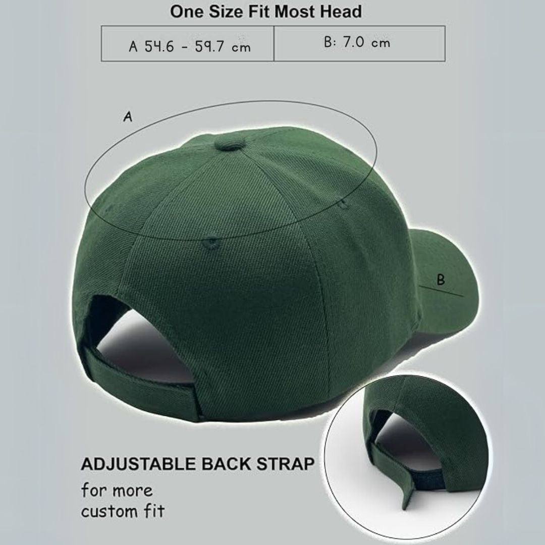 Essential unisex structured headwear, adjustable baseball cap offers comfort & style for any activity.