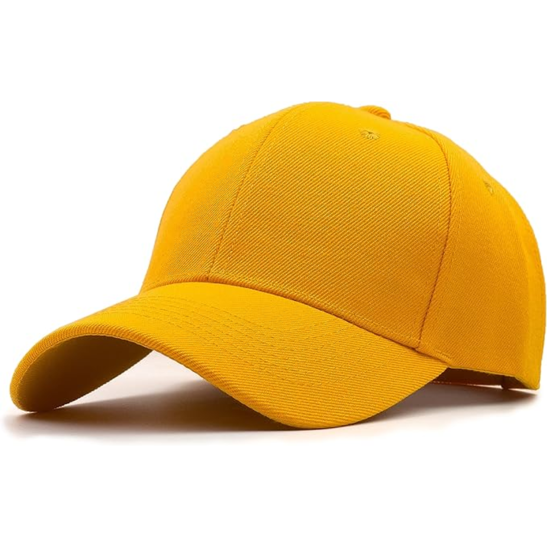 Versatile unisex structured baseball cap, adjustable, suitable for sports, casual, or outdoor activities.