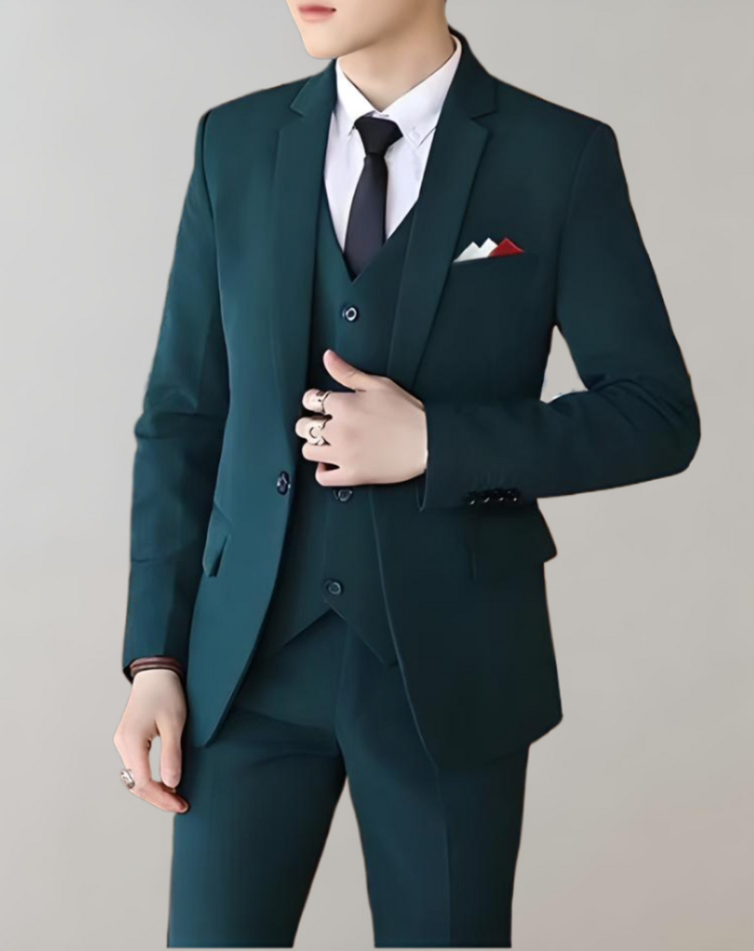 Versatile Tobias men's 3-piece suit, a complete stylish outfit for formal wear, business, and special occasions.