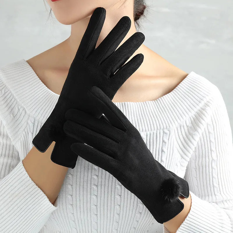Amelia women's warm winter gloves. Stylish and comfortable, perfect cold weather fashion accessory.