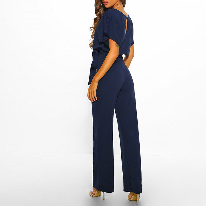 Chic women's wide leg jumpsuit, perfect for elegant spring fashion.